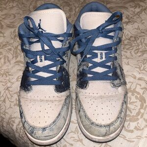 Air Jordan 1 Low GS Washed Denim